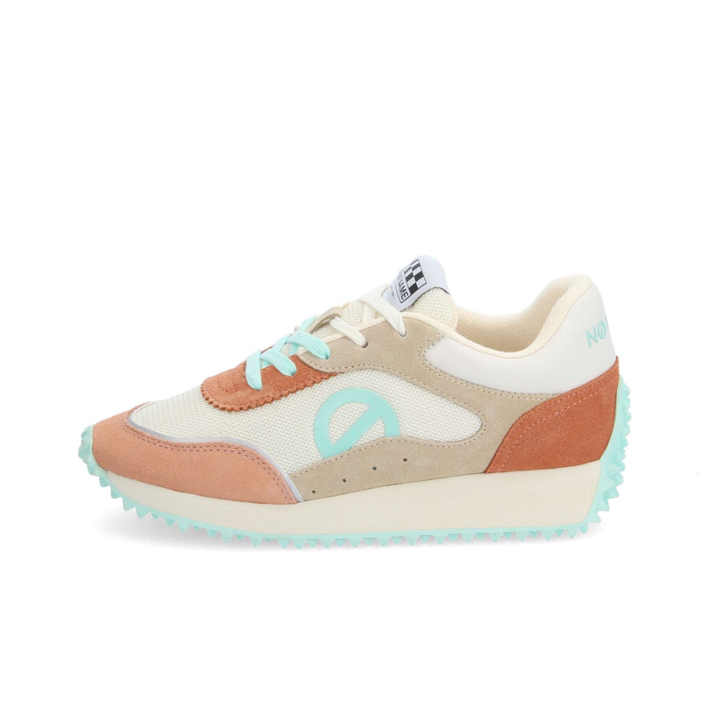 PUNKY JOGGER W - KNIT/SUEDE/SUED - OFF WHITE/MELON/TURQUOISE